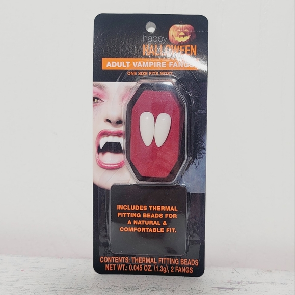 Halloween Adult Vampire Fangs, One Size Fits Most - Picture 1 of 2